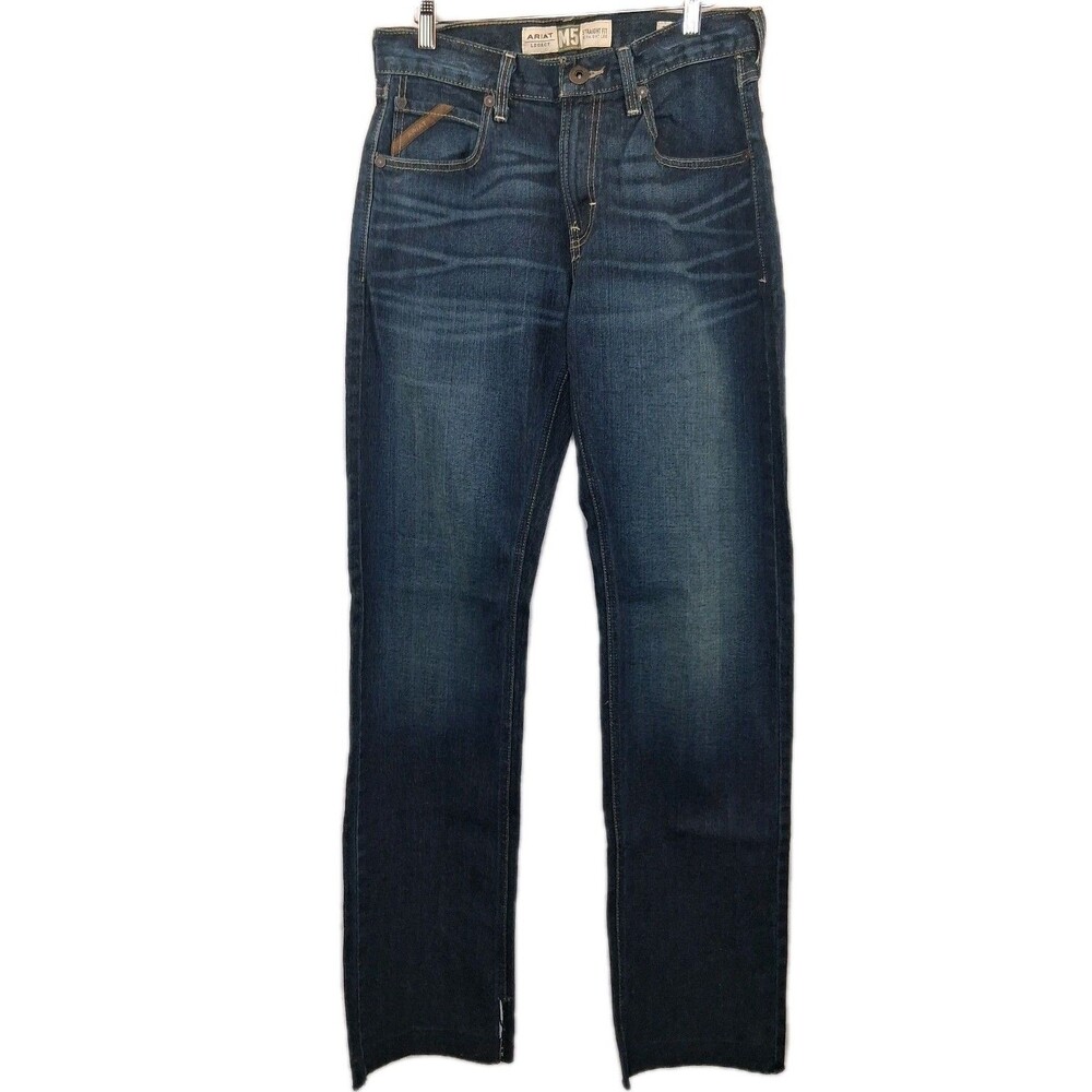 Ariat M5 Legacy Jeans Mens 30" Blue Durham Straight Leg Stretch Denim READ